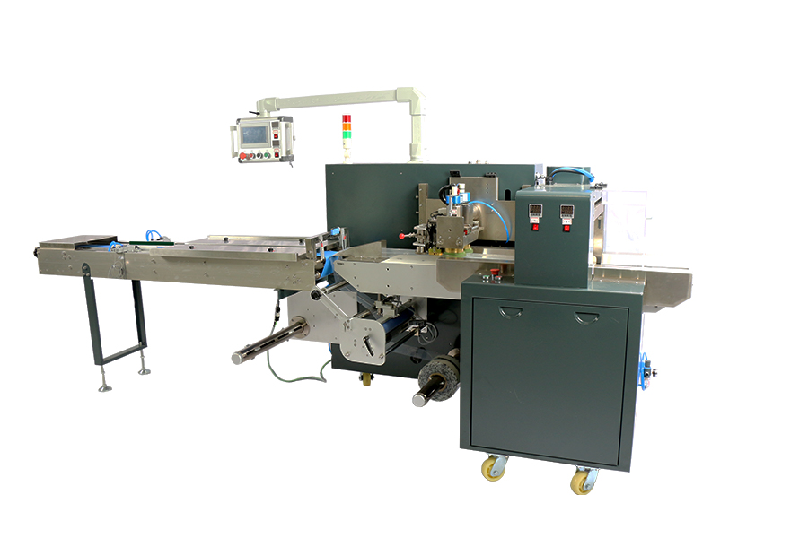 a down film roll flow packing machine with box motion jaws module 450xws