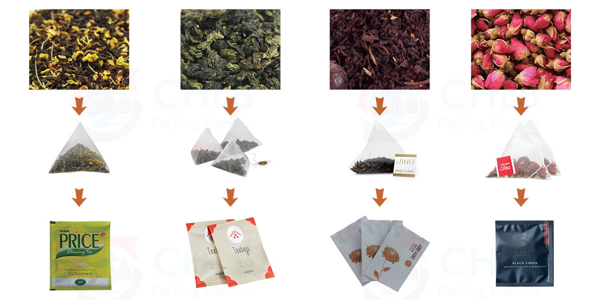 These are the pyramid tea bag packages with sachet