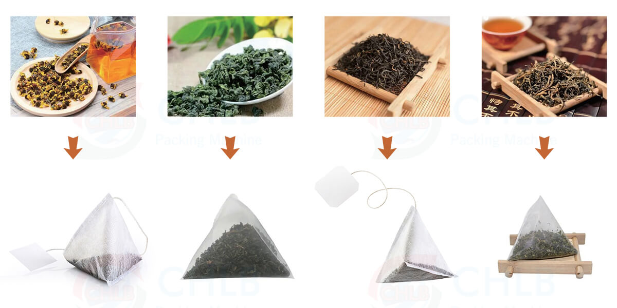 these are the pyramid tea bag packages