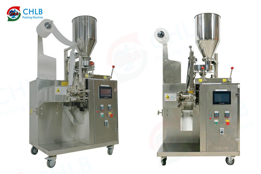 this is a tea bag packing machine with string