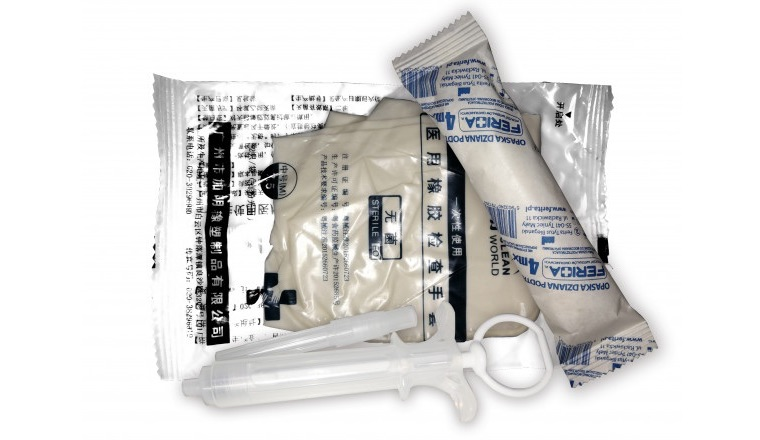 A bag of medical supplies