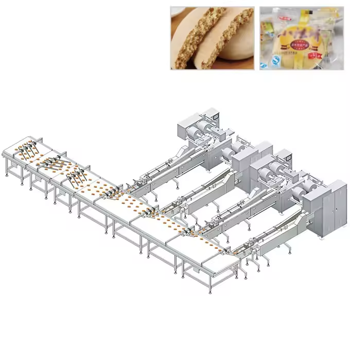 this is a 4 in one breads packing line