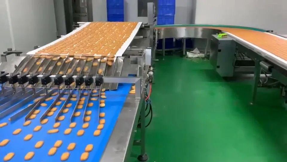 this is a belt converyor connecting with the production line