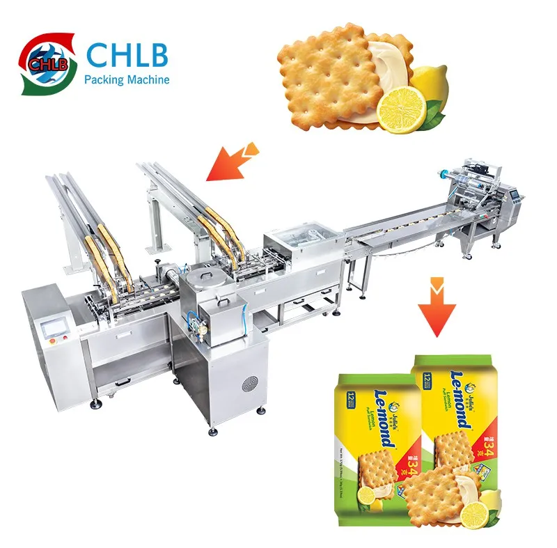 Dies ist ein Bild einer rechteckigen Cremekeks-Verpackungsmaschine