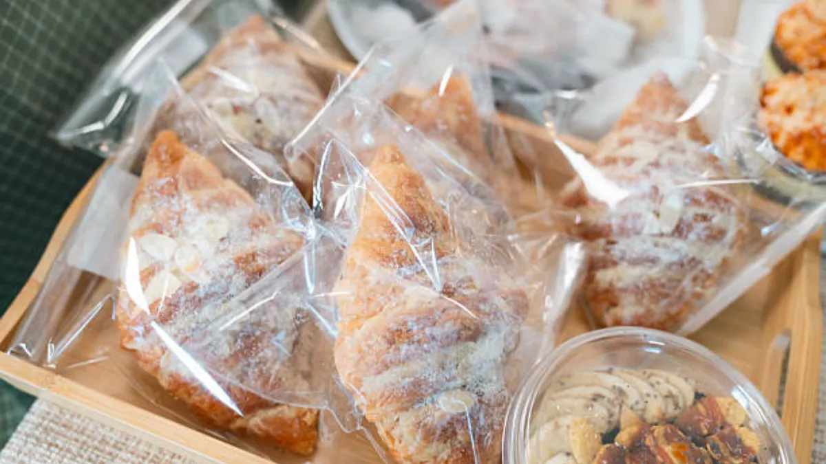 mini croissants buns in the store