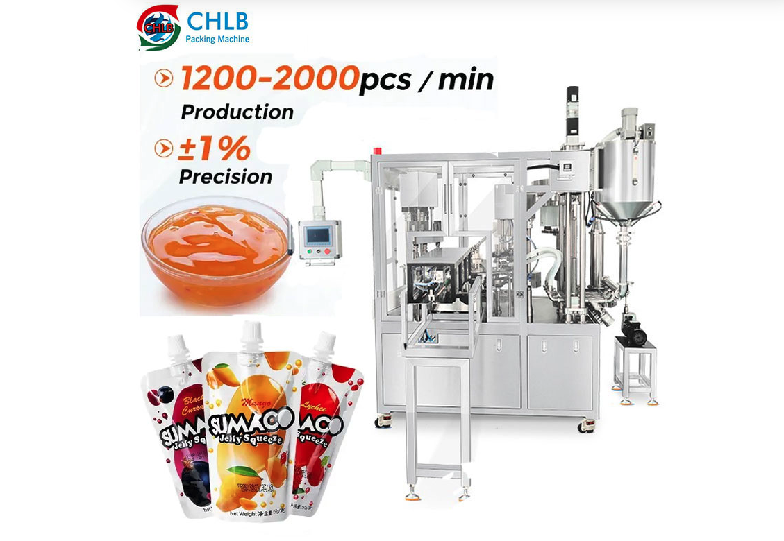 Automatic Spout Pouch Filling Capping Machine Standing up Pouch